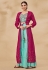 Magenta georgette readymade jacket style suit 27004