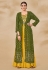 Green georgette readymade jacket style suit 27001