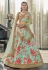 Art silk floral lehenga choli in Sea green colour 7514