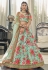 Art silk floral lehenga choli in Sea green colour 7514