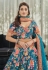 Art silk floral lehenga choli in Teal colour 7515