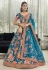 Art silk floral lehenga choli in Teal colour 7515