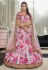 Art silk floral lehenga choli in Light pink colour 7516
