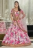 Art silk floral lehenga choli in Light pink colour 7516