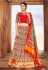 Silk readymade a line lehenga choli in Off white colour 8007