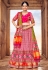 Silk readymade a line lehenga choli in Magenta colour 8011