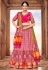 Silk readymade a line lehenga choli in Magenta colour 8011