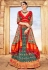 Silk readymade a line lehenga choli in Green colour 8010