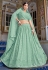 Georgette circular lehenga choli in Sea green colour 152