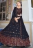 Georgette circular lehenga choli in Navy blue colour 153