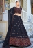 Georgette circular lehenga choli in Navy blue colour 153