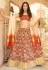 Satin silk circular lehenga choli in Red colour 703