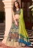 Satin silk circular lehenga choli in Light green colour 707