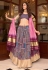 Satin silk circular lehenga choli in Wine colour 708