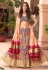 Satin silk circular lehenga choli in Mustard colour 706