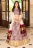 Satin silk circular lehenga choli in Wine colour 704