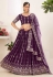 Faux georgette circular lehenga choli in Purple colour 3007