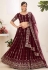 Faux georgette circular lehenga choli in Maroon colour 3009