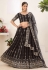 Faux georgette circular lehenga choli in Black colour 3010