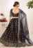 Faux georgette circular lehenga choli in Black colour 3010