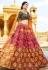 Silk circular lehenga choli in Multicolor colour 157396