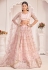 Net circular lehenga choli in Pink colour 2119