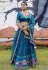 Net a line lehenga choli in Blue colour 1010