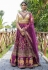 Net a line lehenga choli in Purple colour 1011