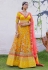 Net a line lehenga choli in Yellow colour 1012