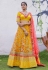 Net a line lehenga choli in Yellow colour 1012