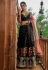 Net a line lehenga choli in Black colour 1013