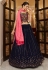 Georgette a line lehenga choli in Navy blue colour 2205