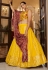 Georgette a line lehenga choli in Yellow colour 2206