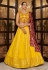 Georgette a line lehenga choli in Yellow colour 2206