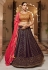 Georgette a line lehenga choli in Purple colour 2202