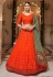 Georgette a line lehenga choli in Orange colour 2203