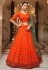 Georgette a line lehenga choli in Orange colour 2203