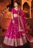 Silk circular lehenga choli in Magenta colour 158194