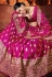 Silk circular lehenga choli in Magenta colour 158194