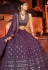 Georgette circular lehenga choli in Purple colour 158195