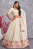 Georgette circular lehenga choli in Cream colour 2254