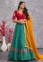 Georgette circular lehenga choli in Green colour 2256