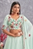 Georgette circular lehenga choli in Sea green colour 2252