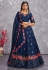 Georgette circular lehenga choli in Navy blue colour 2257