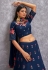 Georgette circular lehenga choli in Navy blue colour 2257