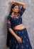 Georgette circular lehenga choli in Navy blue colour 2257