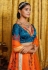 Net a line lehenga choli in Orange colour 1017