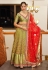 Net a line lehenga choli in Mehndi colour 1016