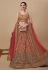 Silk circular lehenga choli in Peach colour 1508