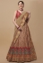 Silk circular lehenga choli in Beige colour 1506